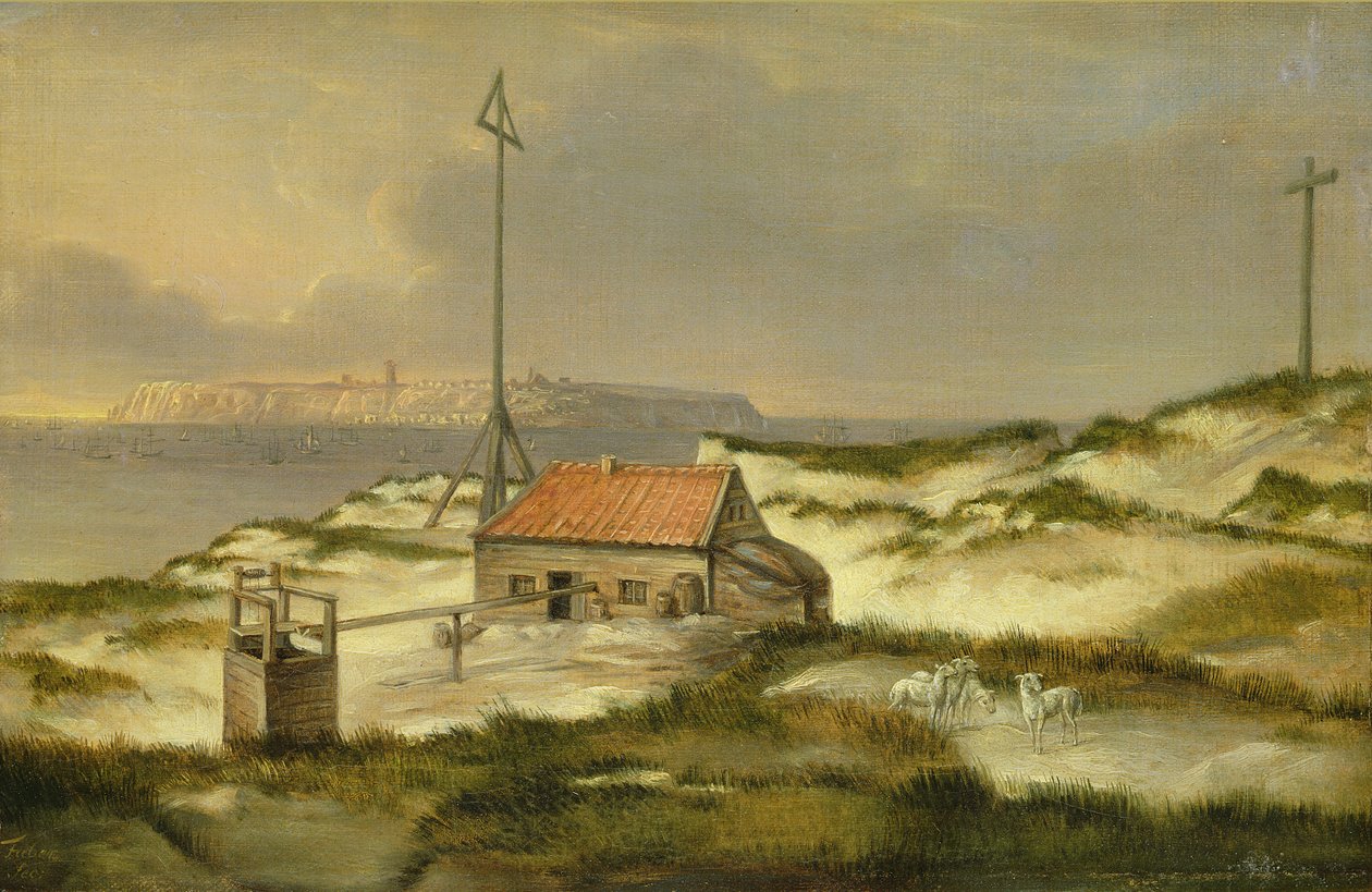 De duinen van Helgoland, 1815 door Joachim Faber
