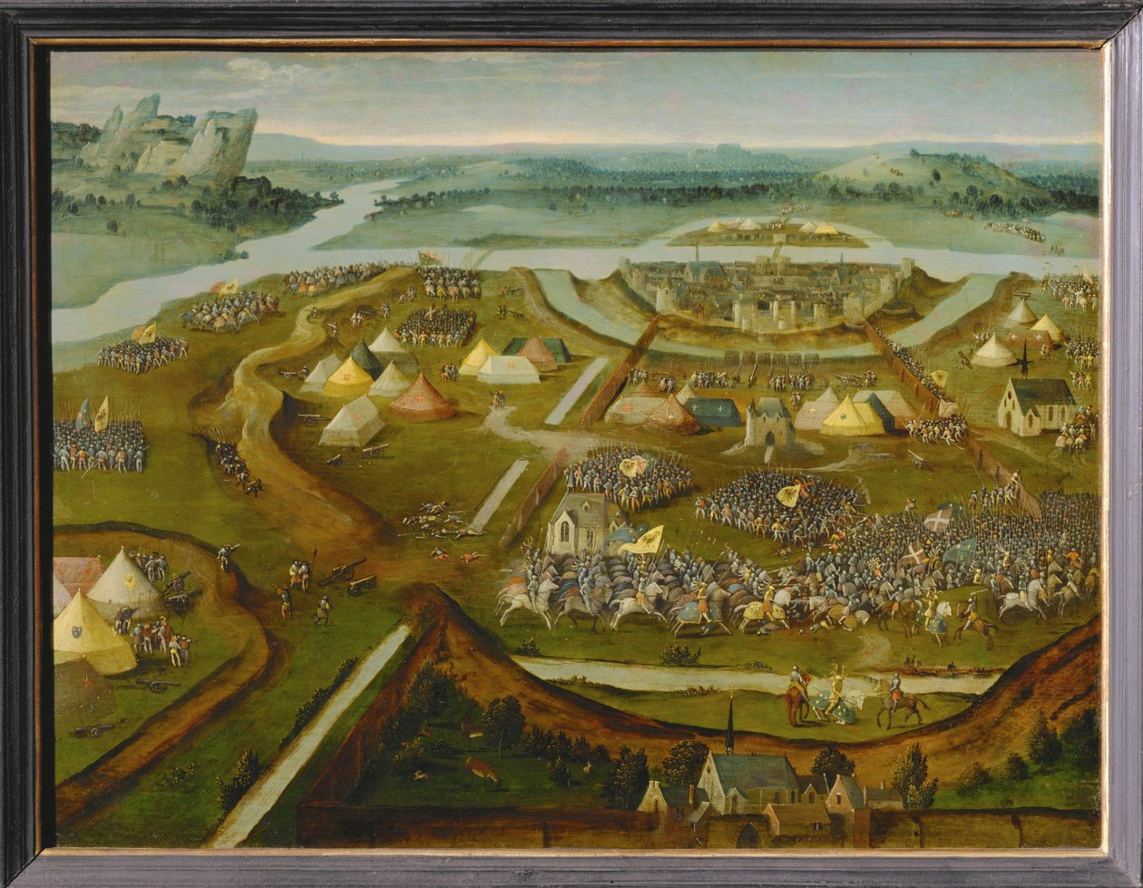 De slag om Pavia ... door Joachim Patinir