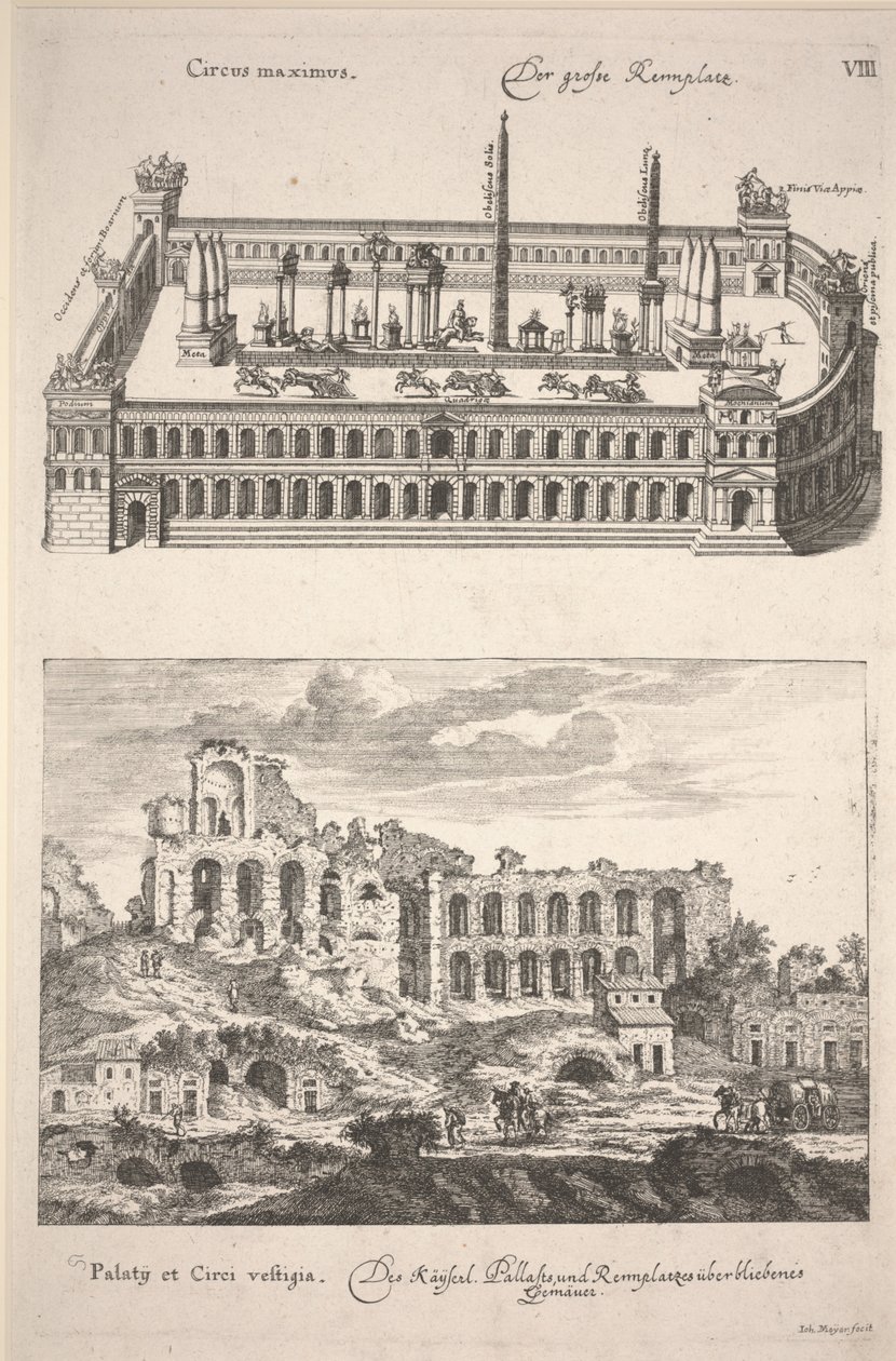 Illustratie uit "Des Alten und Neuen Roms Grosser Schau-Platz" door Joachim von Sandrart door Joachim von Sandrart