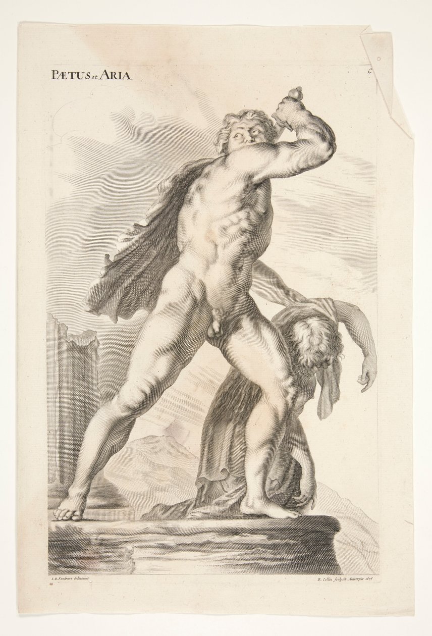 Paetus et Aria, uit Sculpturae Veteris Admirata door Joachim von Sandrart