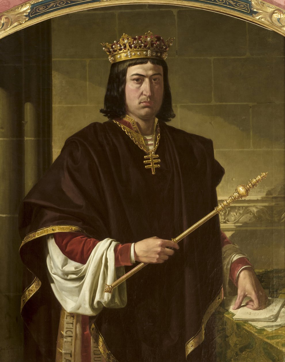 Portret van koning Ferdinand II van Aragon (1452-1516) door Joachin Dominguez Becquer
