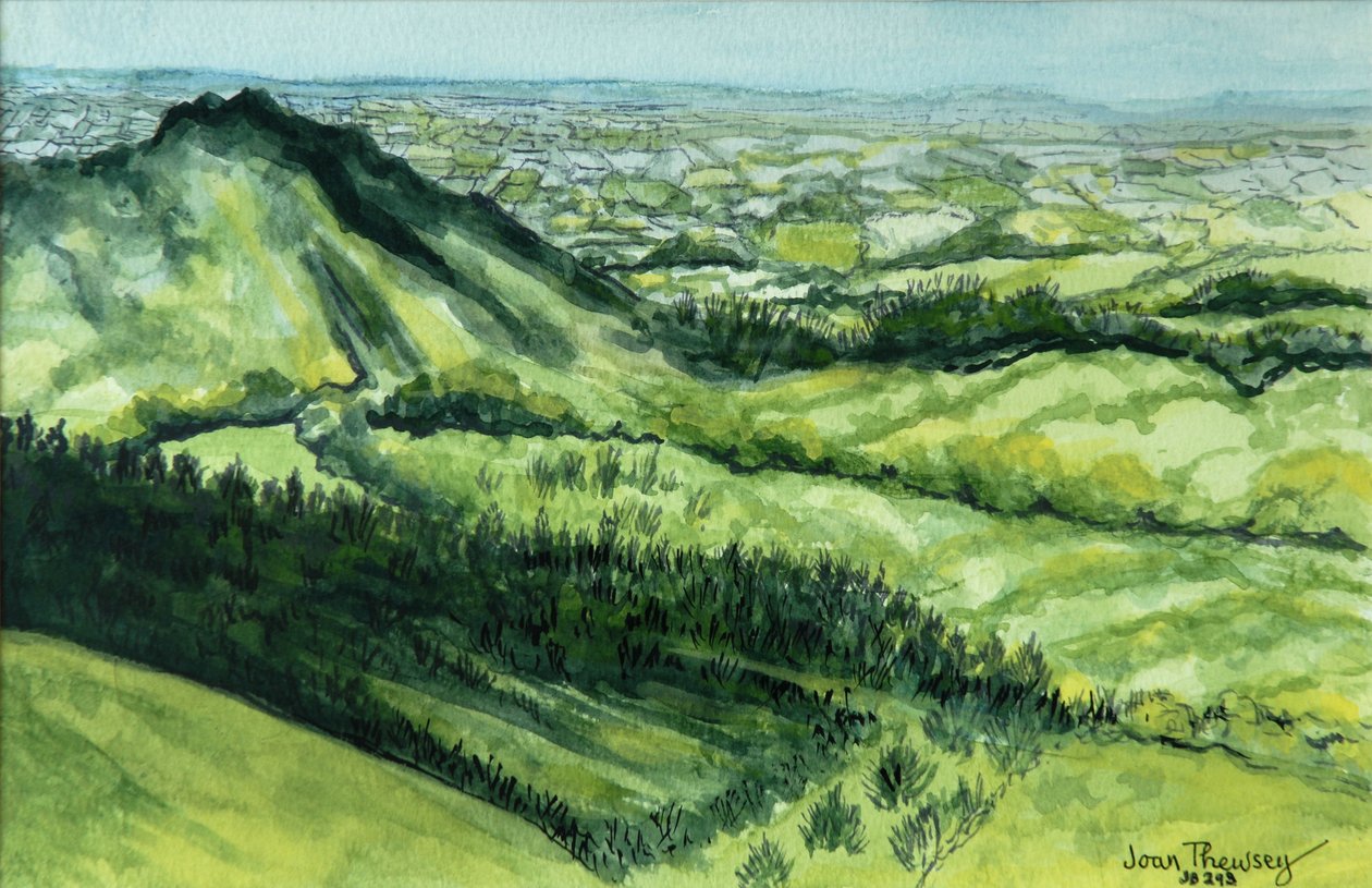 Uitzicht vanaf Sue au Mai, Limousin Frankrijk, 2010 door Joan Thewsey