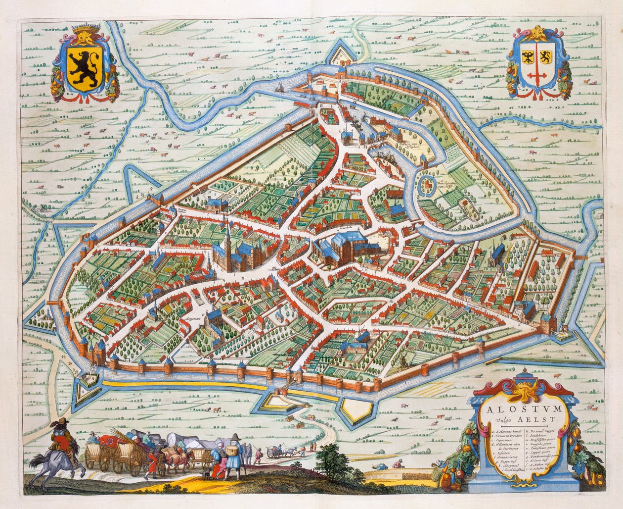 Aalst, 1649 door Joan Blaeu