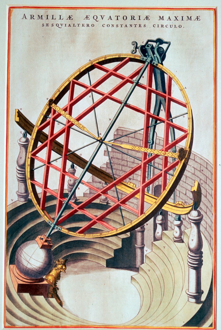 De equatoriale armillarium van Tycho Brahe, 16e eeuw door Joan Blaeu
