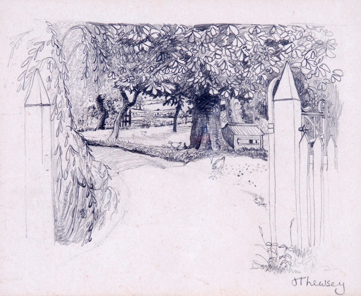 Toegangspoort tot de Boerderij door Joan Thewsey