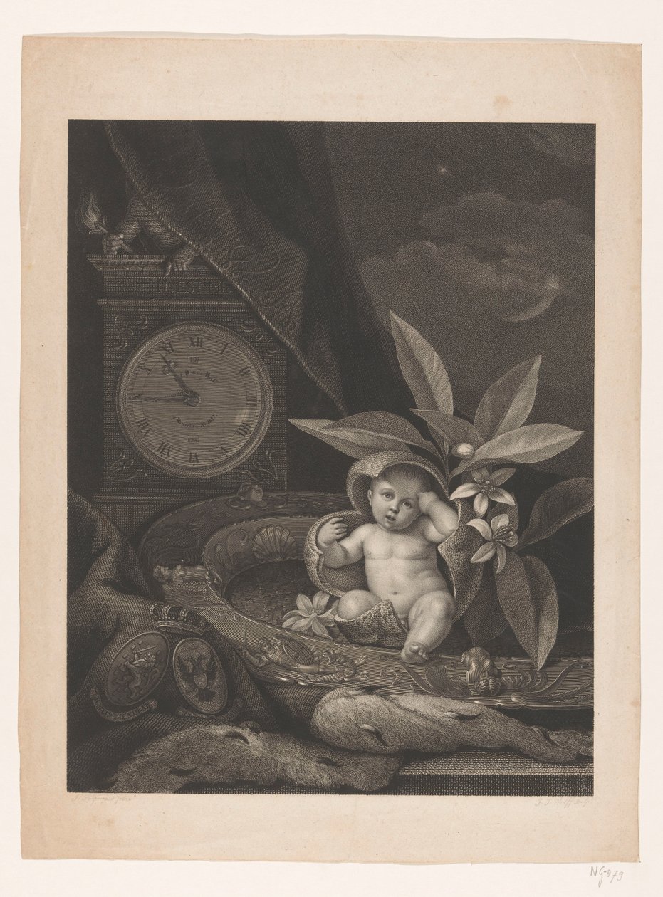 Geboorte toekomstige koning Willem III, 1817 door Joannes Josephus Wolff
