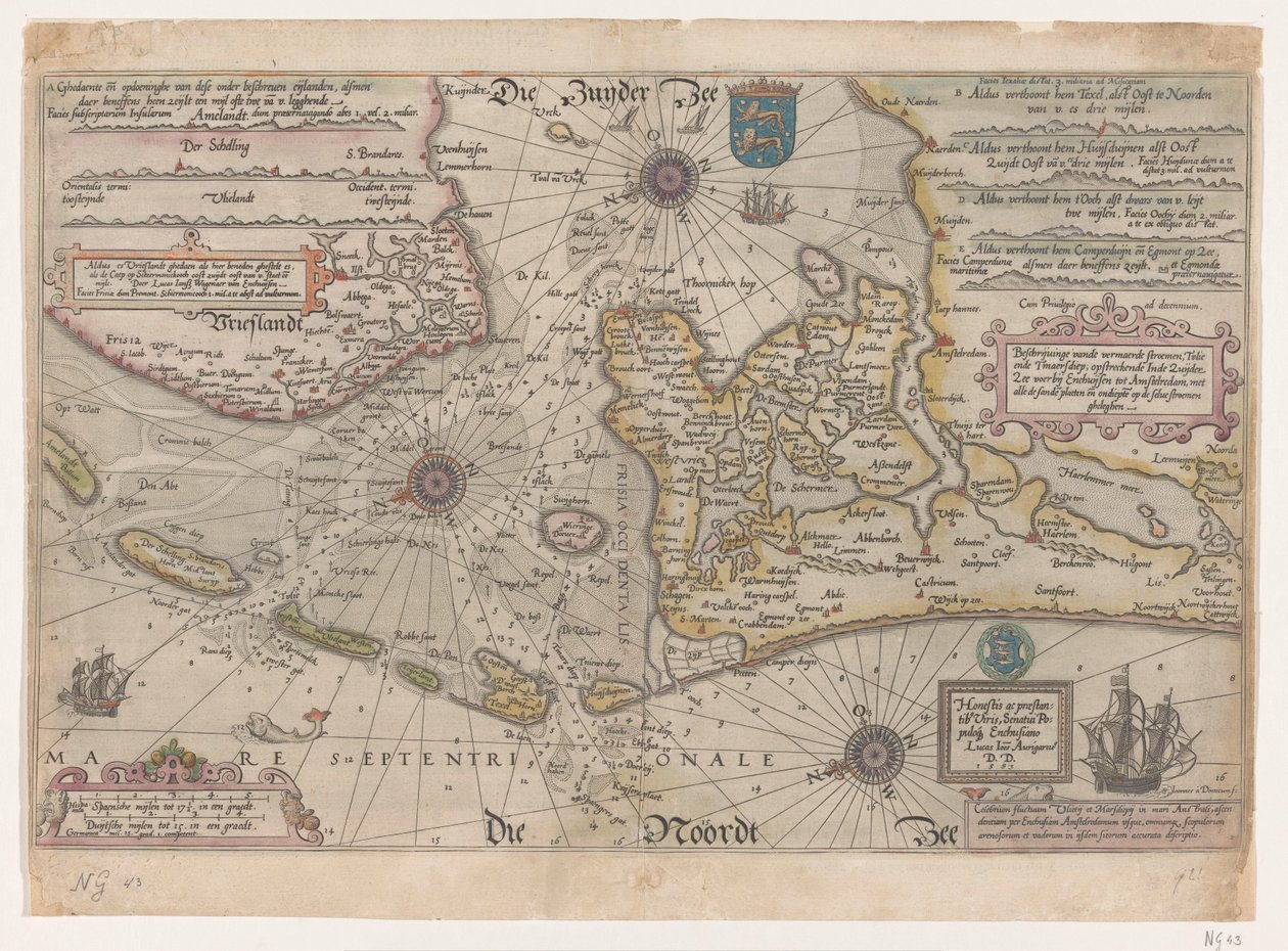 Paskaart van het Vlie en de Marsdiep door Joannes van Doetechum (I)