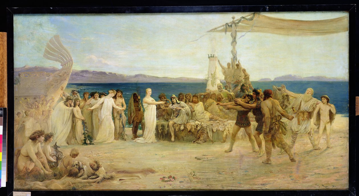 Gyptis en Protis, 1874 door Joanny Rave