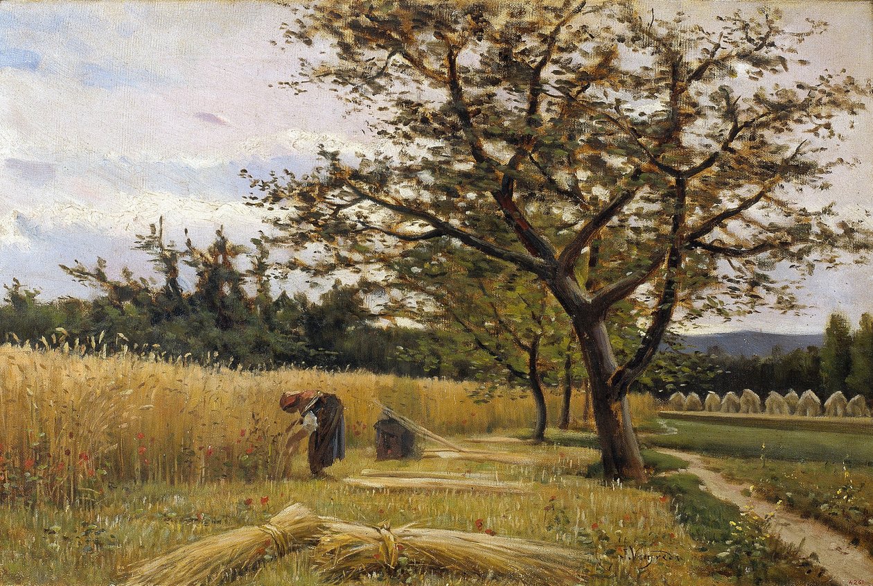 Oogsten door Joaquim Vayreda