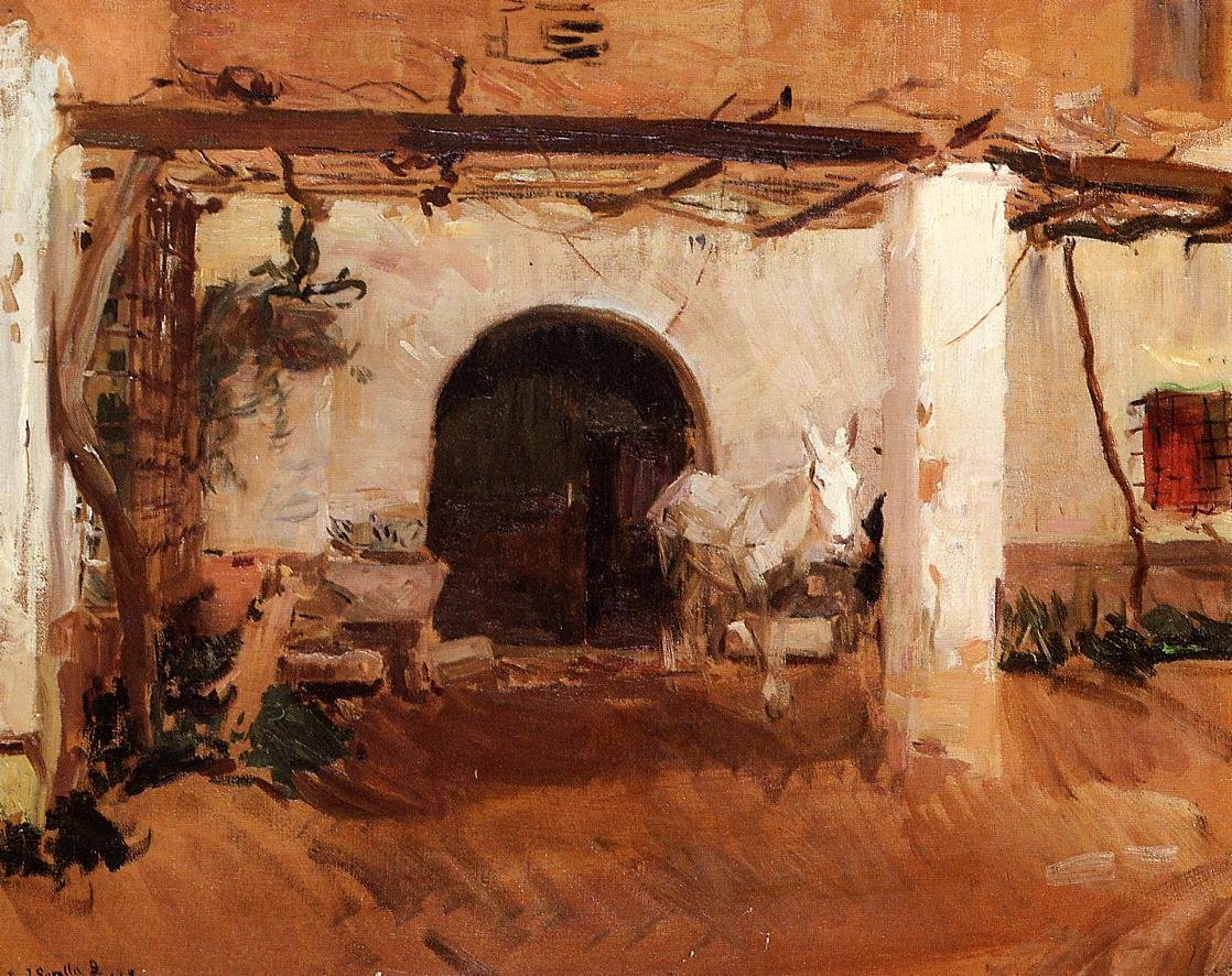 Casa de Huerta, Valencia door Joaquín Sorolla