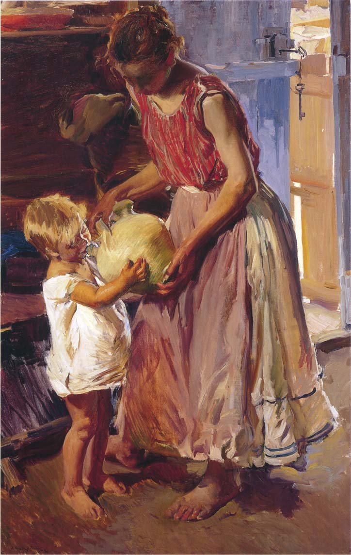 De drinkkan door Joaquín Sorolla