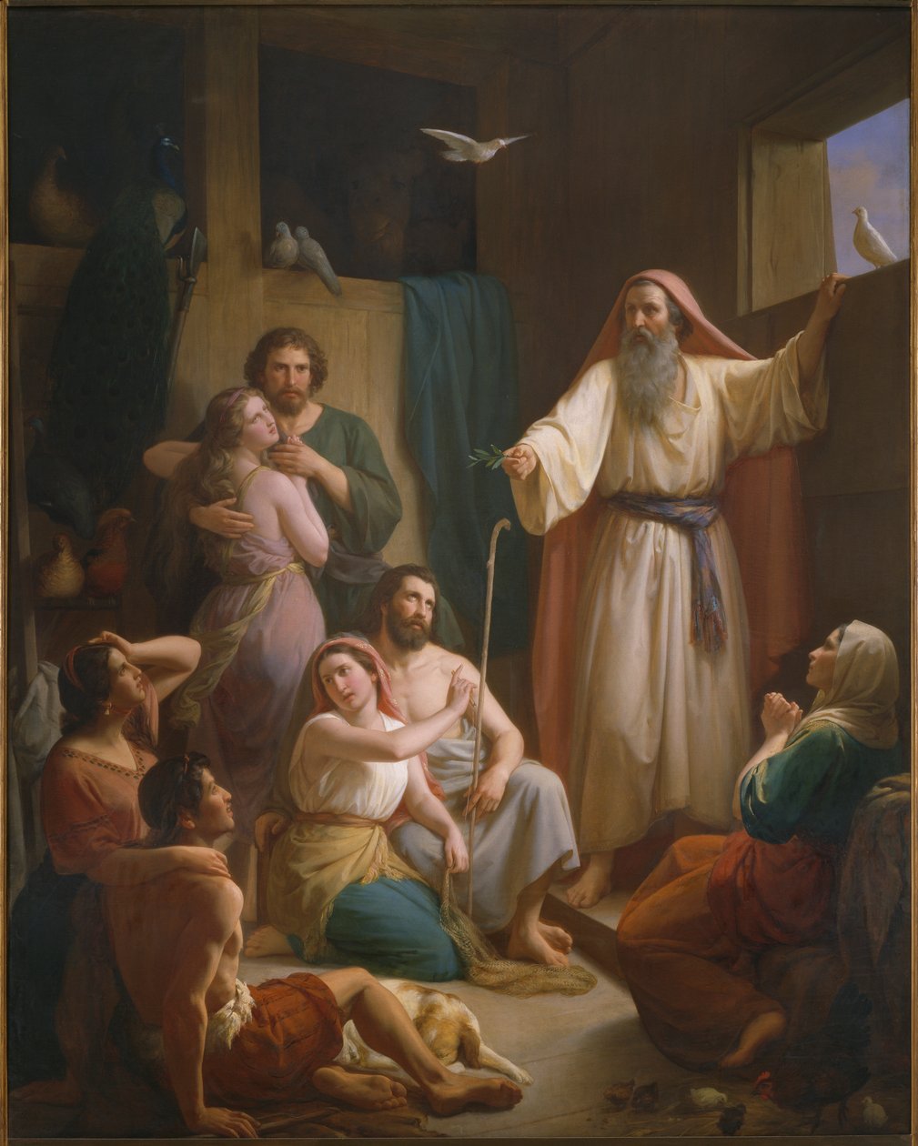 Interieur van de ark van Noach, 1857 door Joaquin oe Joaquim Ramirez
