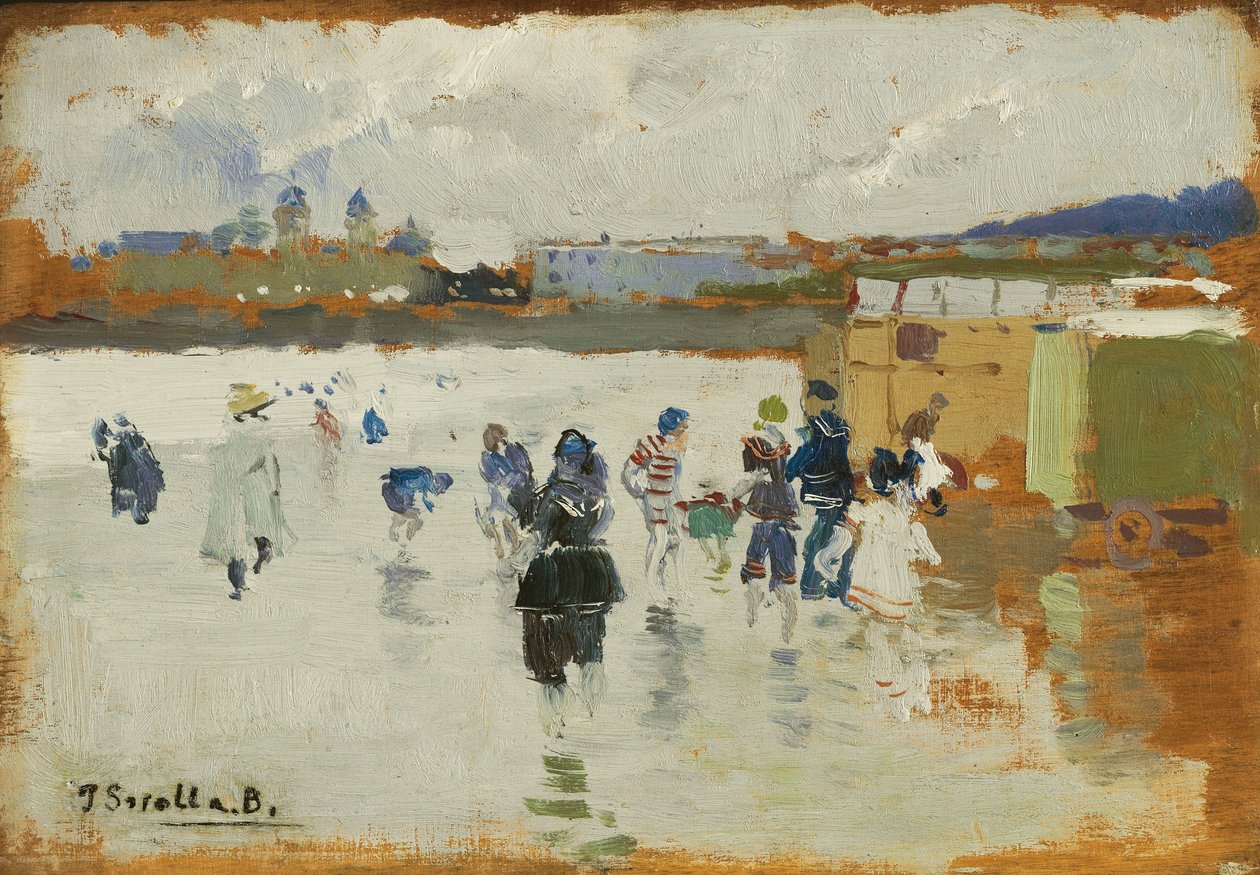 La Concha Strand, San Sebastián, 1906 door Joaquín Sorolla