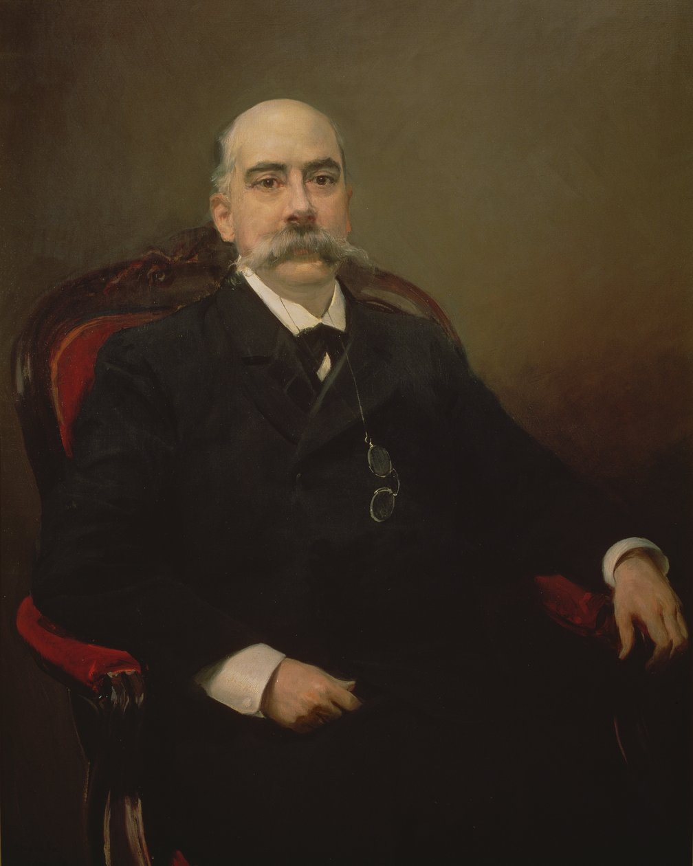 Portret van Emilio Castelar y Ripoll, Spaanse staatsman, redenaar en schrijver door Joaquin Sorolla y Bastida
