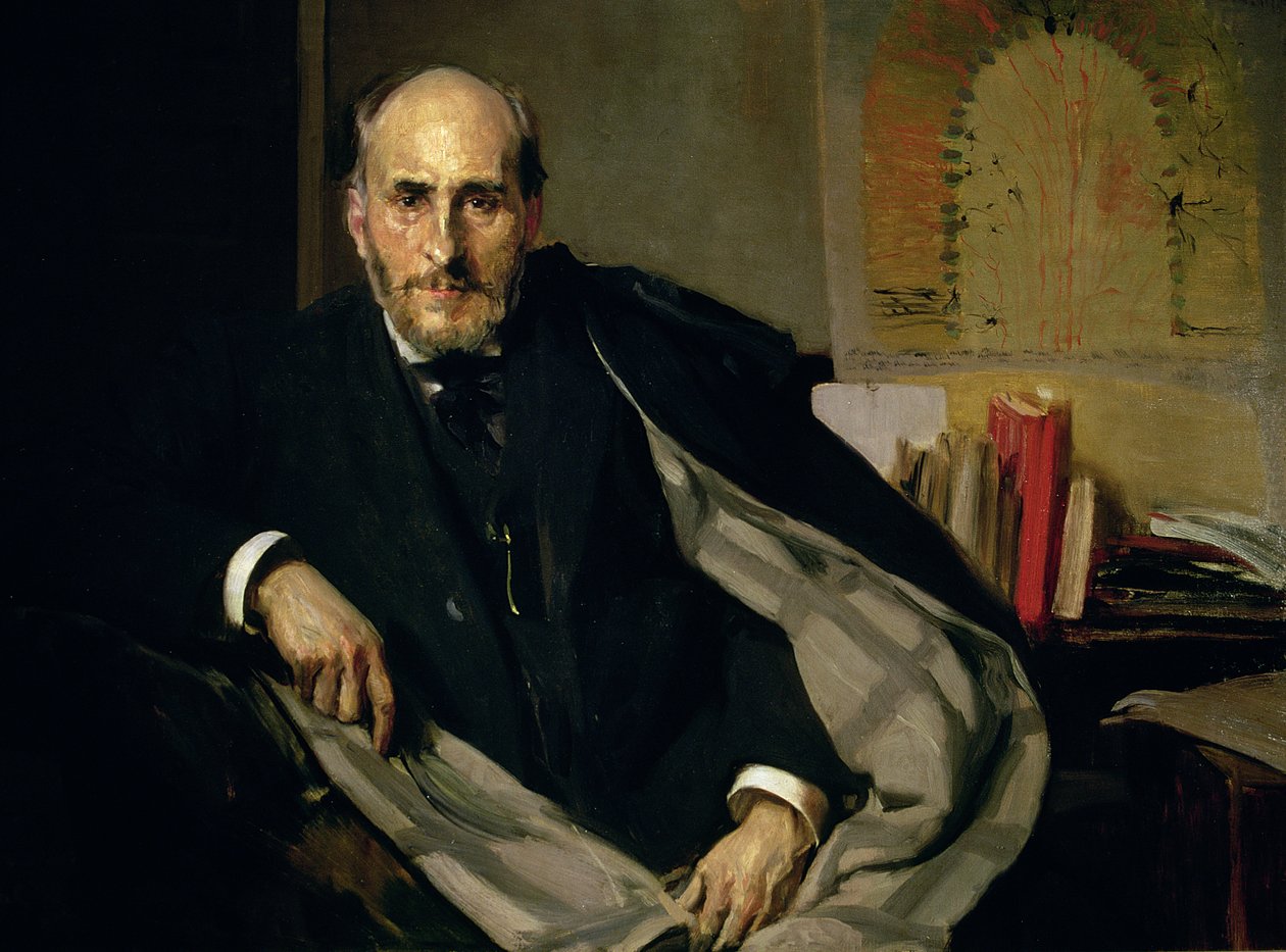 Portret van Santiago Ramon y Cajal (1852-1934) 1906 door Joaquin Sorolla y Bastida