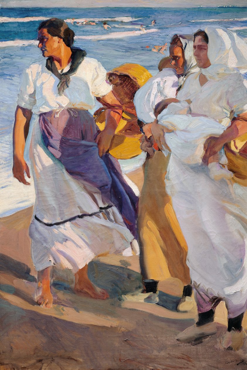 Valenciaanse visvrouwen door Joaquín Sorolla