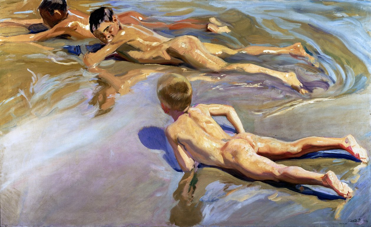 Kinderen op het Strand, 1910 door Joaquín Sorolla