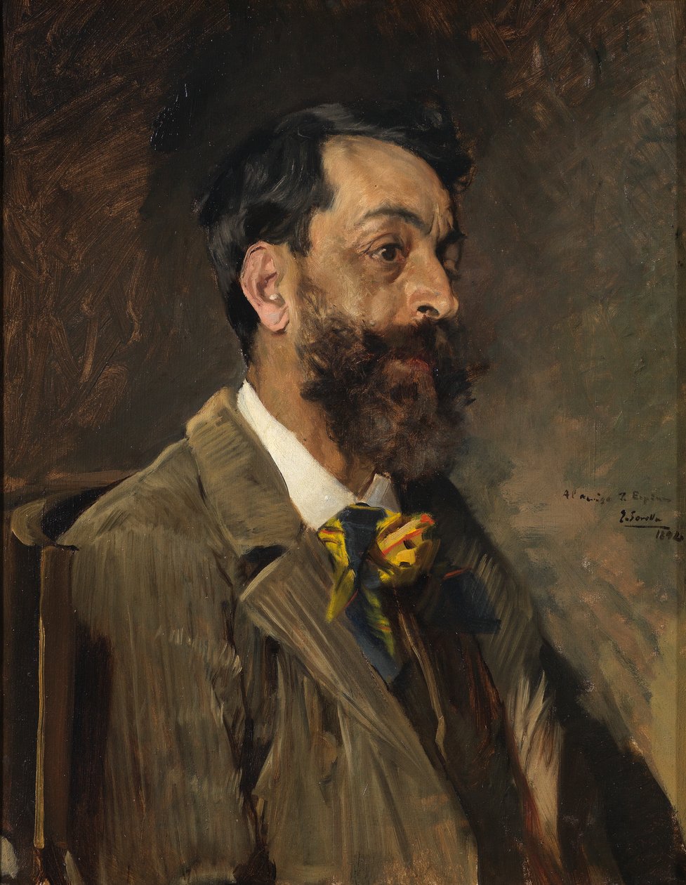 De schilder Juan Espina y Capo door Joaquín Sorolla