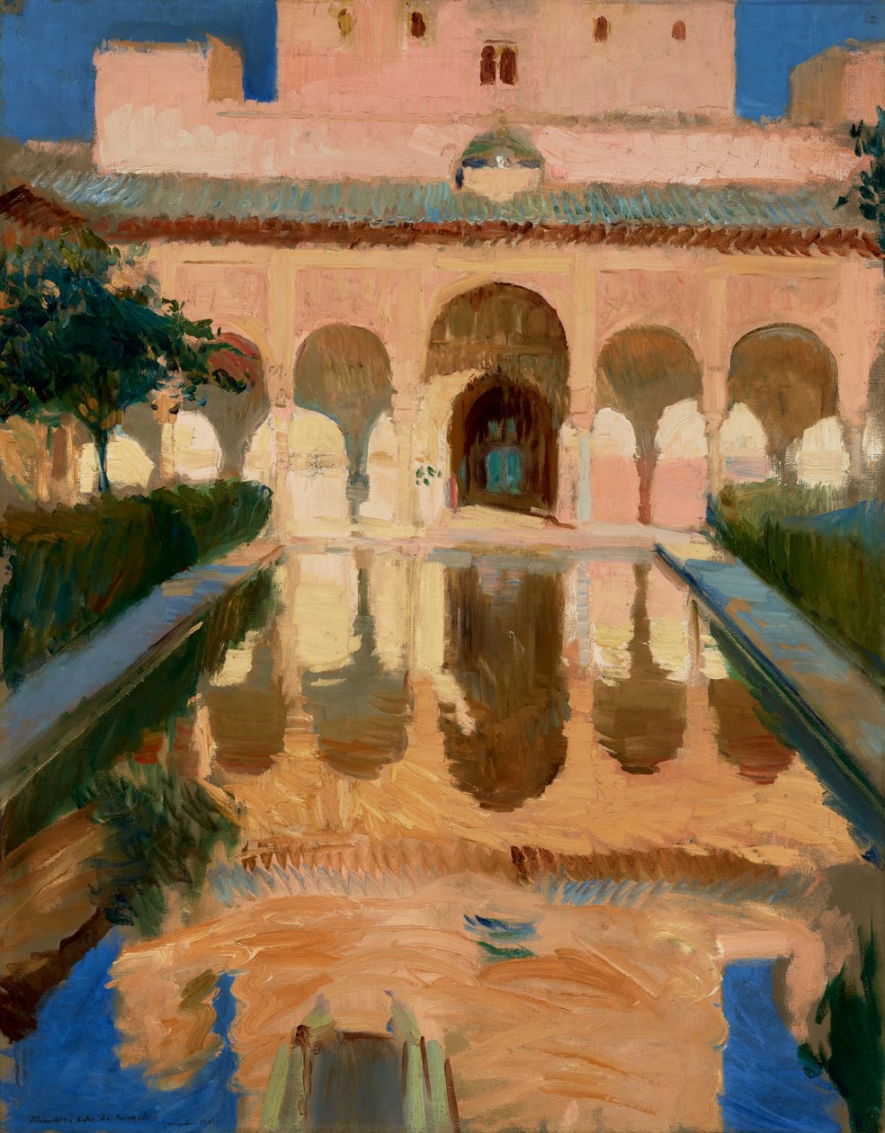Hal van de Ambassadeurs, Alhambra, Granada door Joaquín Sorolla