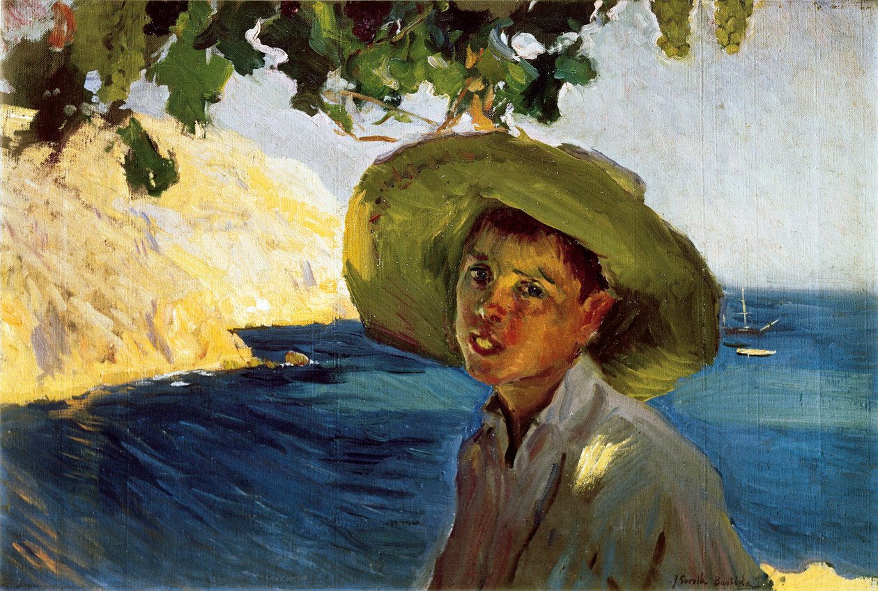 De jongen met de sombrero, eind 19e - begin 20e eeuw door Joaquín Sorolla