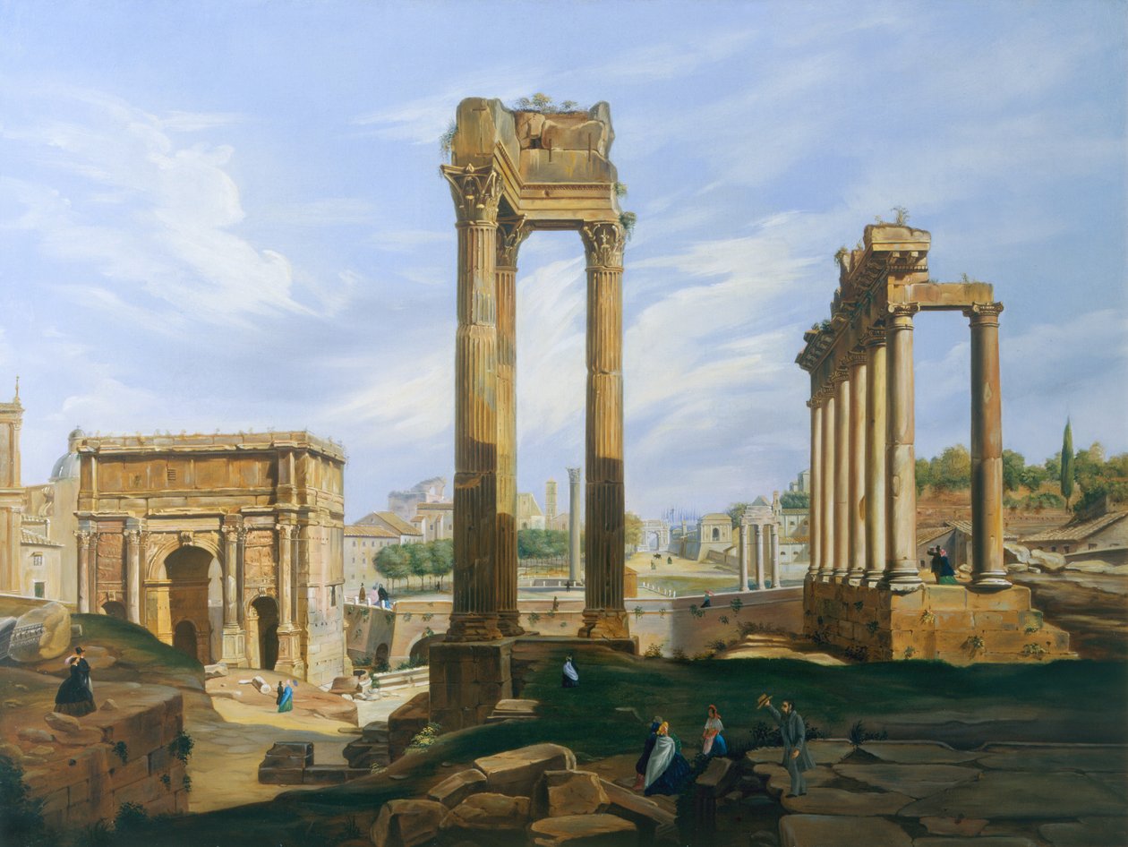 Het Romeinse Forum door Jodocus Sebastiaen van den Abeele