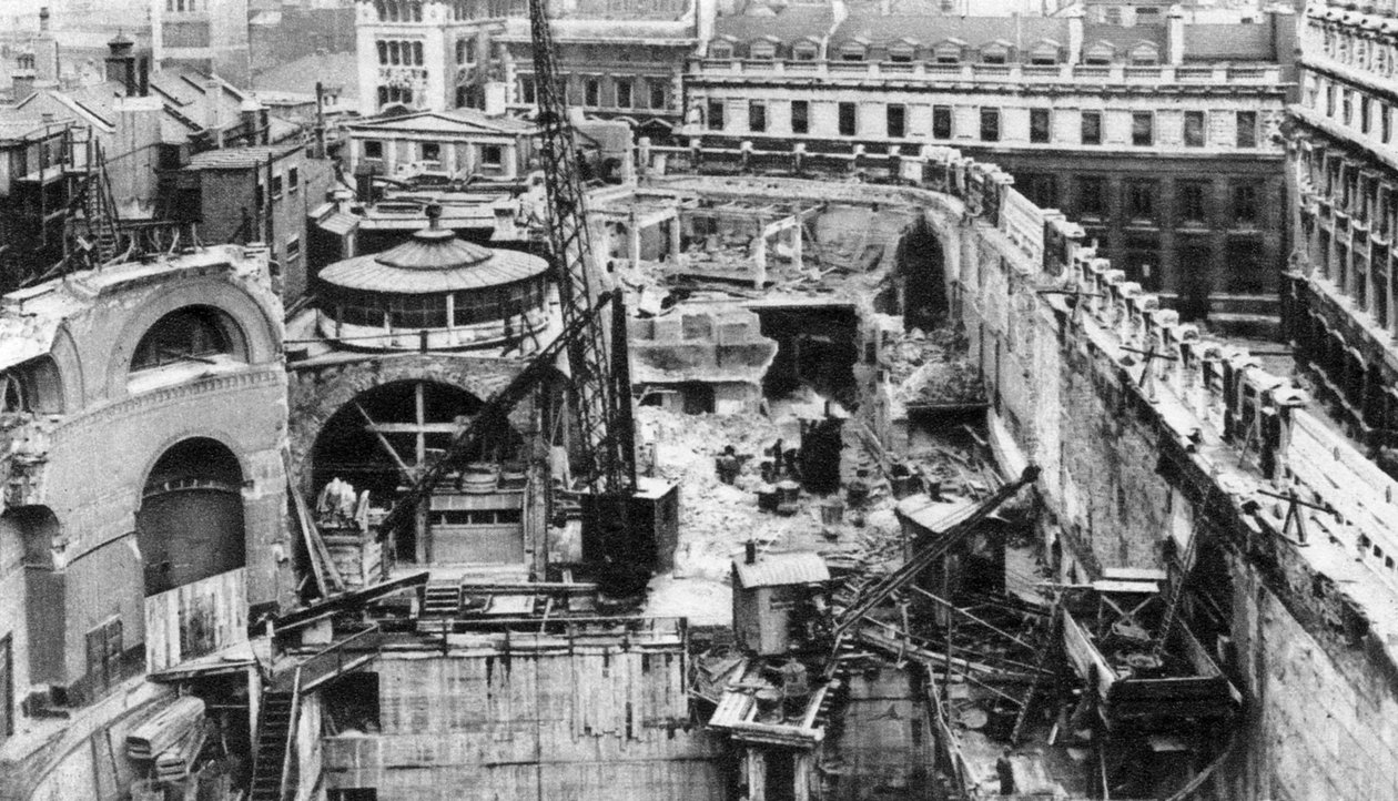 Bank, gezien vanaf het dak van de Royal Exchange, Londen, 1926-1927 door Joel