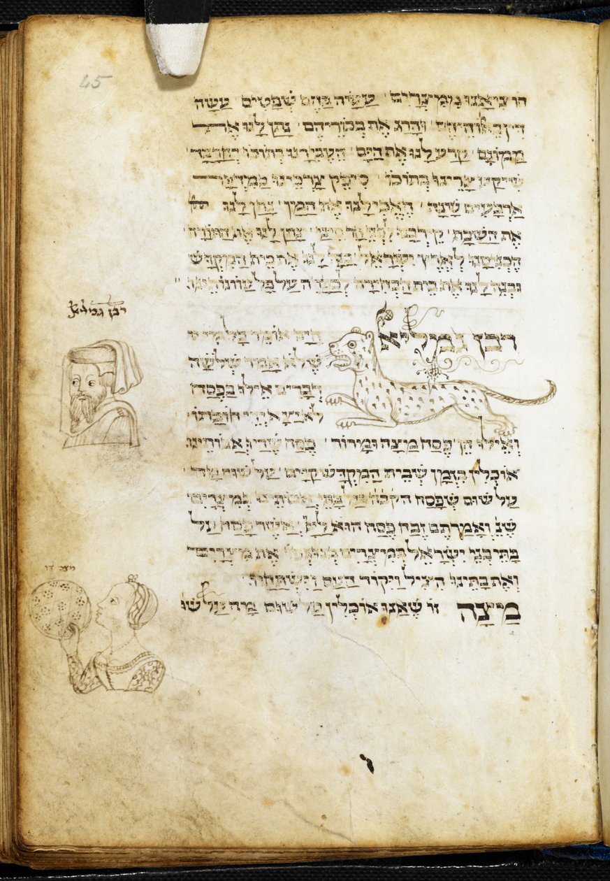 Maraviglia met een Matze, pagina uit een Hebreeuws gebedenboek door Joel ben Simeon Feibush