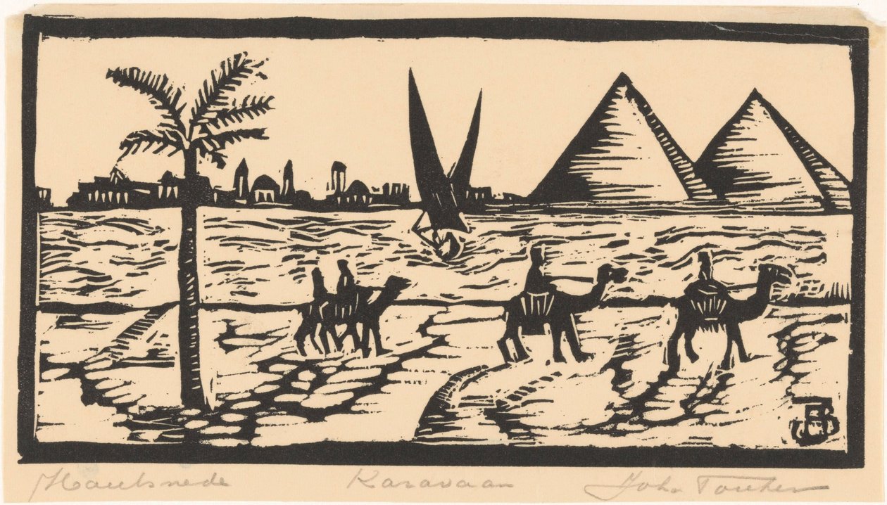 Karavaan door Joh. Fonken (signed by artist)