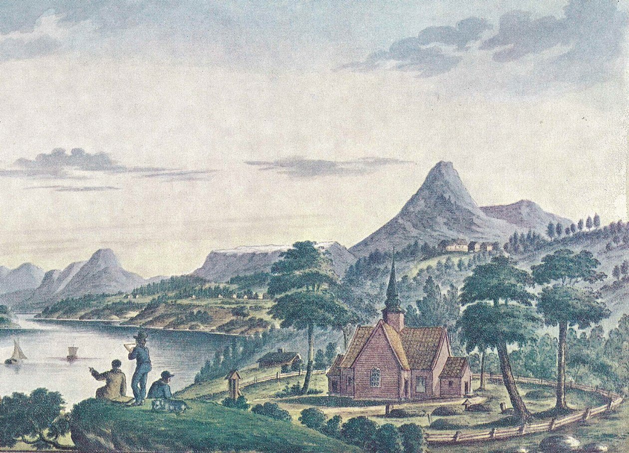 Dreier uitzicht Stranda (uitsnede) door Johan F. L. Dreier