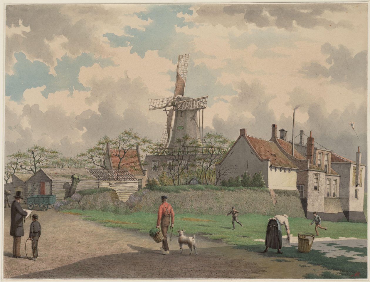 Voormalige cacaowindmolen De Goede Verwachting in Amsterdam door Johan Rieke