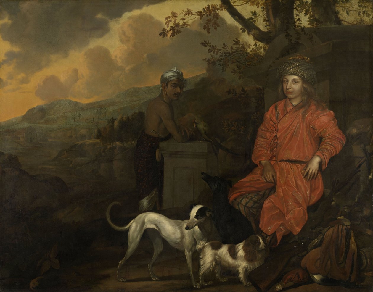 Portret van Philippus Baldaeus en Gerrit Mossopotam, 1668 door Johan de la Rocquette
