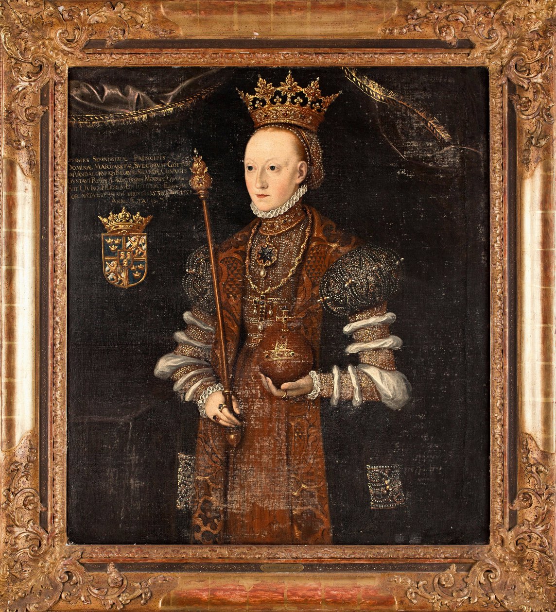 Portret van Margaretha Lejonhufvud, koningin van Zweden door Johan Baptista van (active 1562 1597) Uther