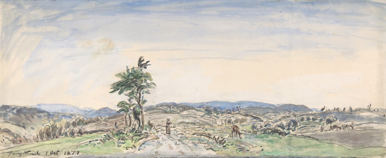 Landschap door Johan-Barthold Jongkind