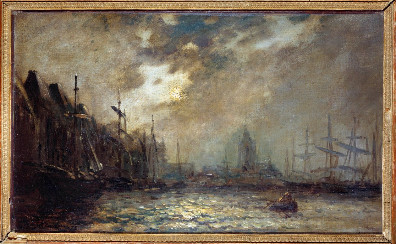 De haven van Rotterdam door Johan Barthold Jongkind