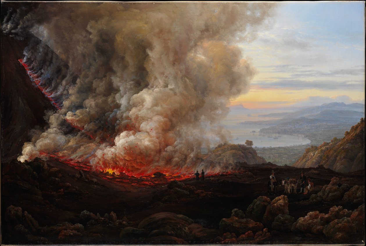 Een uitbarsting van de Vesuvius door Johan Christian Dahl