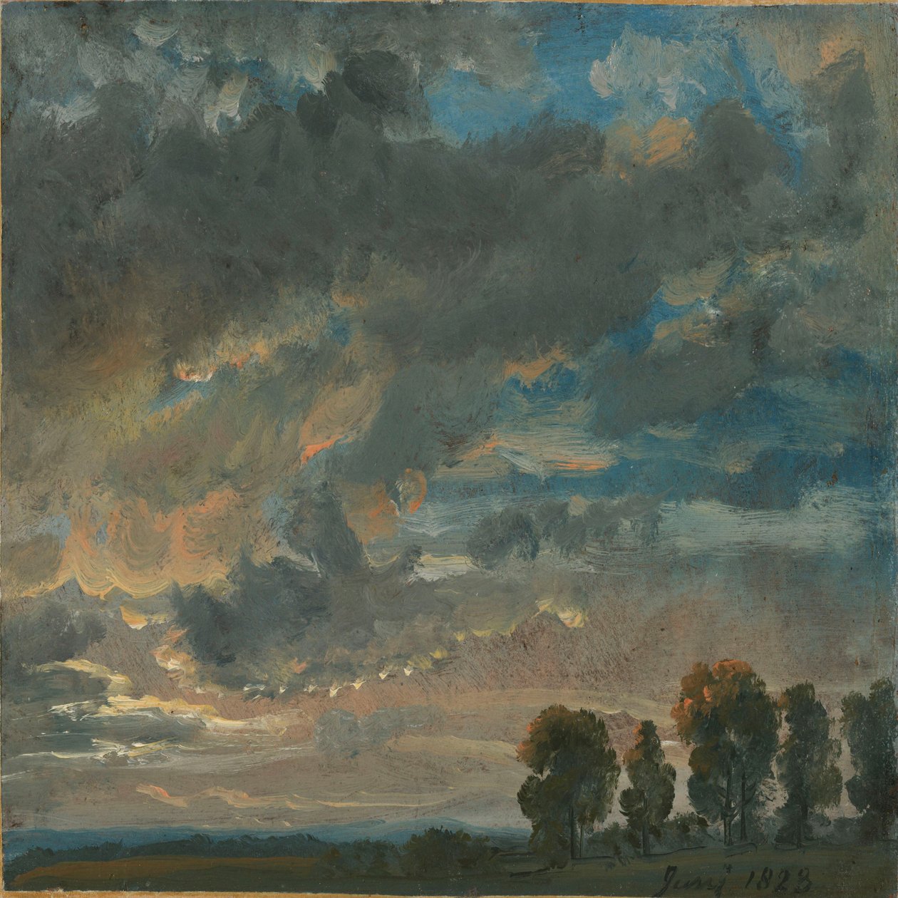 Wolken in de avond door Johan Christian Dahl