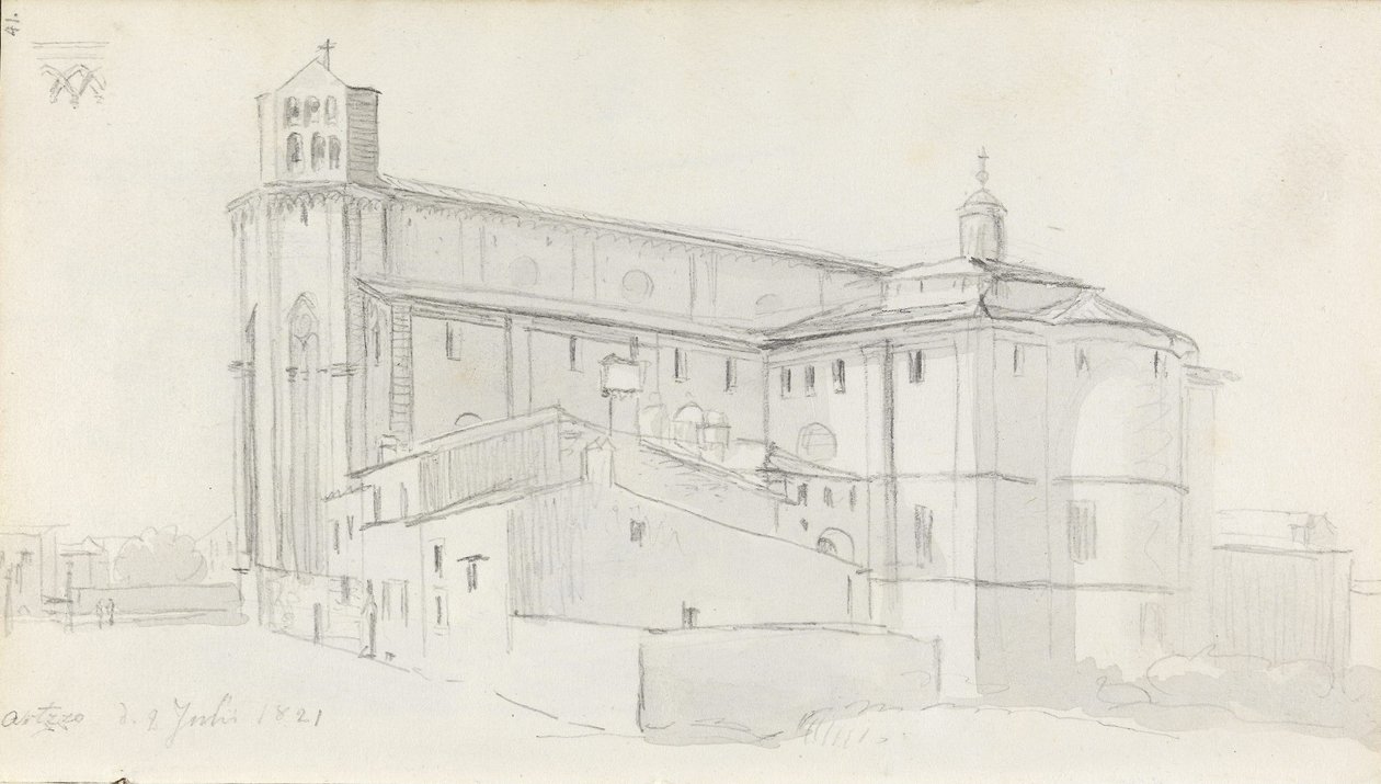 De kathedraal van Arezzo door Johan Christian Dahl