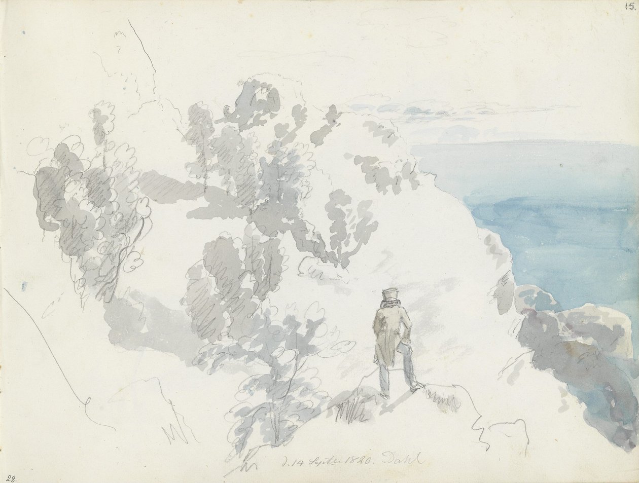 Vanaf de klim naar de Monte S. Angelo door Johan Christian Dahl
