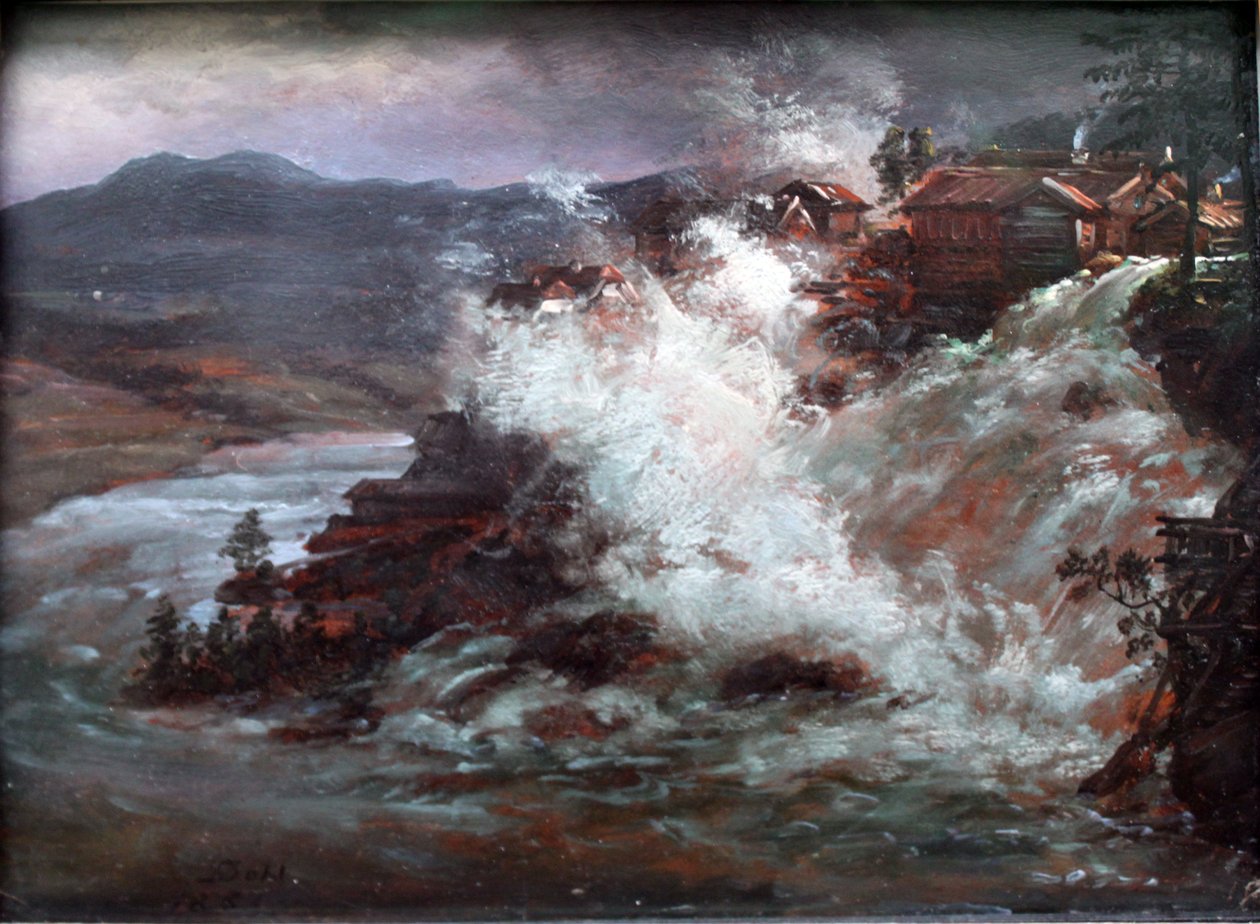 Duits: Waterval in Noorwegen Waterval in Noorwegen door Johan Christian Dahl