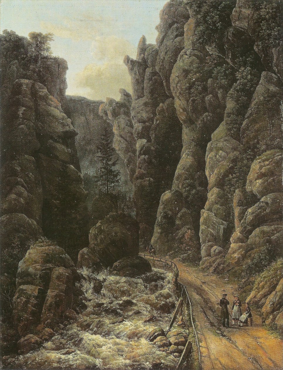 Kloof in Saksisch Zwitserland door Johan Christian Dahl