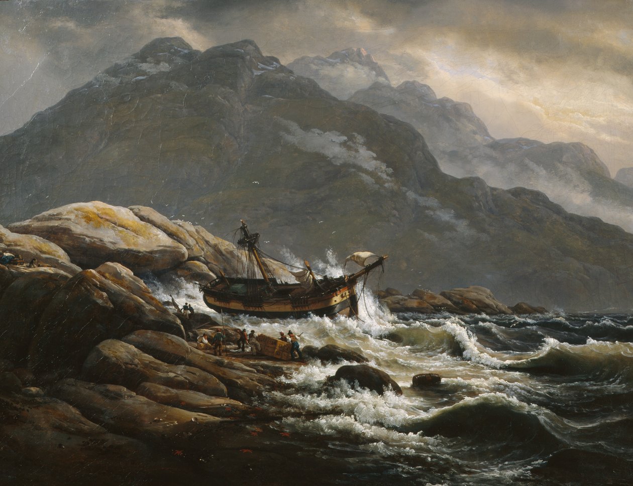 Scheepswrak door Johan Christian Dahl