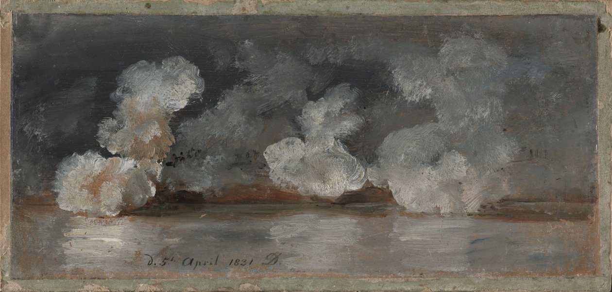 Rook van kanonschoten door Johan Christian Dahl