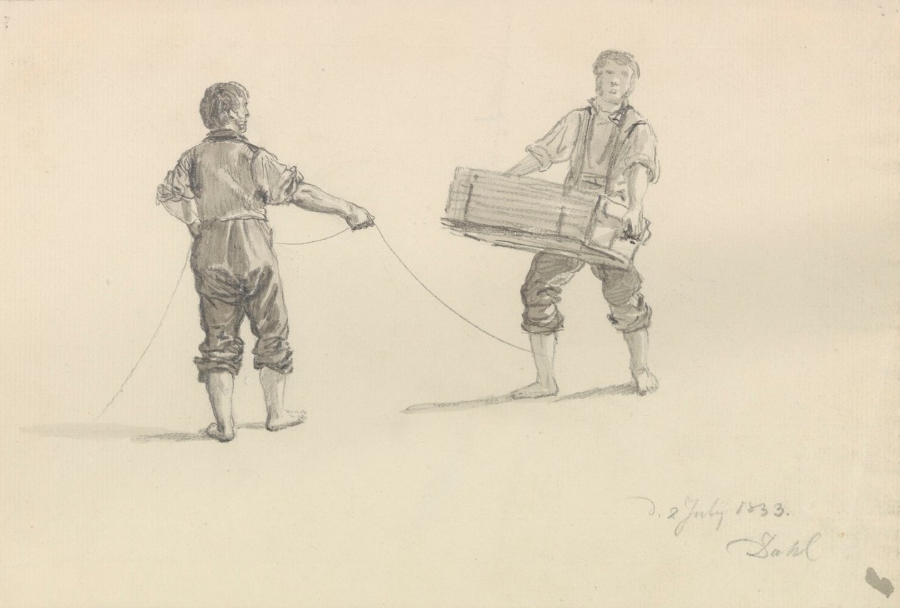 Twee mannen door Johan Christian Dahl