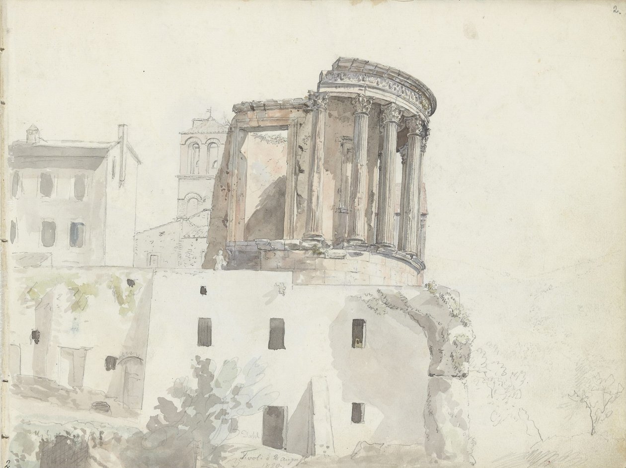 “Tempel van Vesta”, Tivoli door Johan Christian Dahl