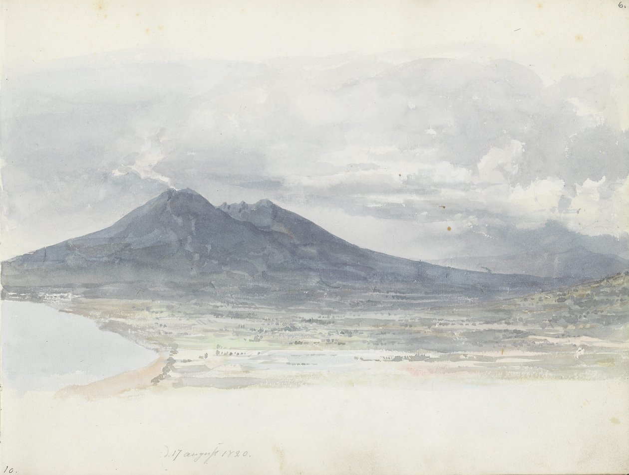 De Vesuvius gezien vanuit Quisisana door Johan Christian Dahl