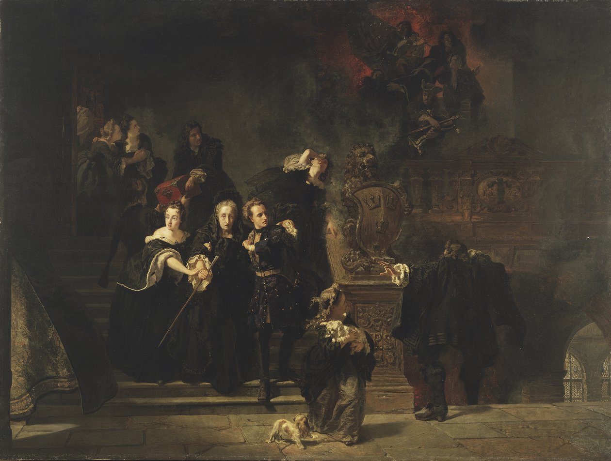 De Brand in het Koninklijk Paleis, Stockholm, 7 mei 1697, 1862-66 door Johan Fredrik Hockert