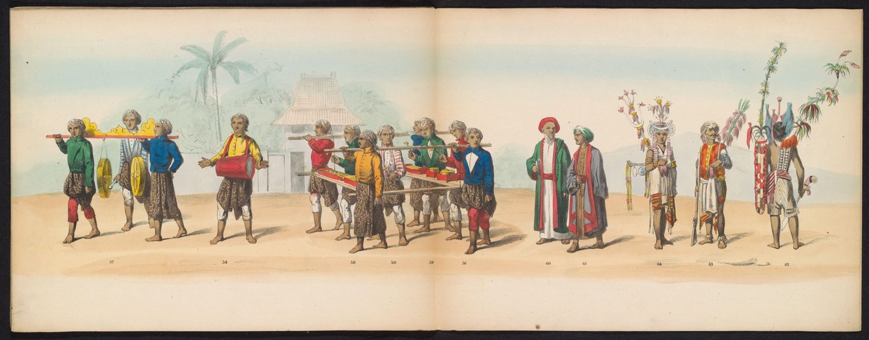 Maskerade van de Delftse studenten, 1857 (plaat 7) door Johan Hendrik Hoffmeister