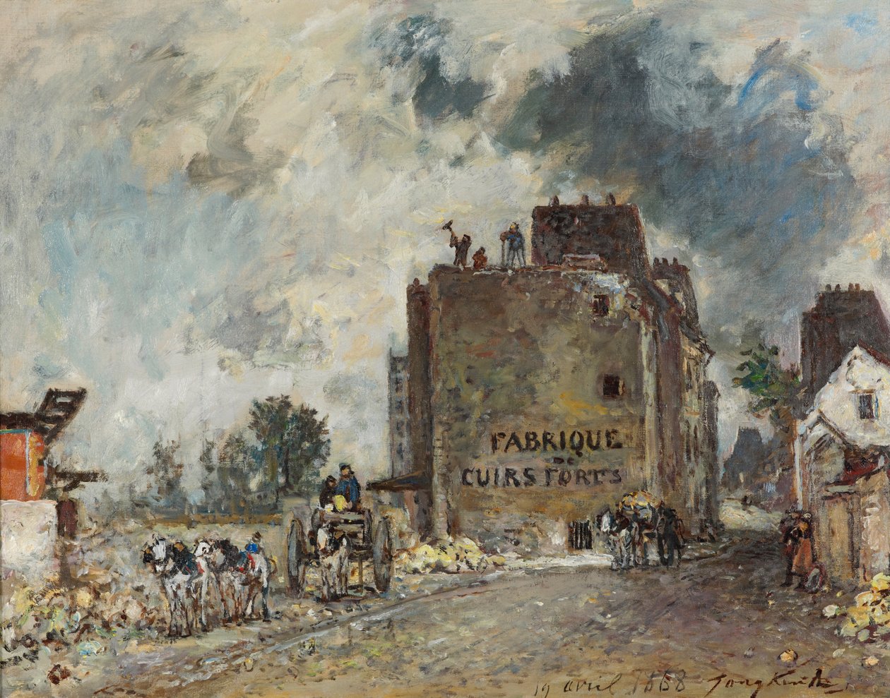 Sloopwerkzaamheden in Rue des Franc-Bourgeois St. Marcel door Johan Jongkind