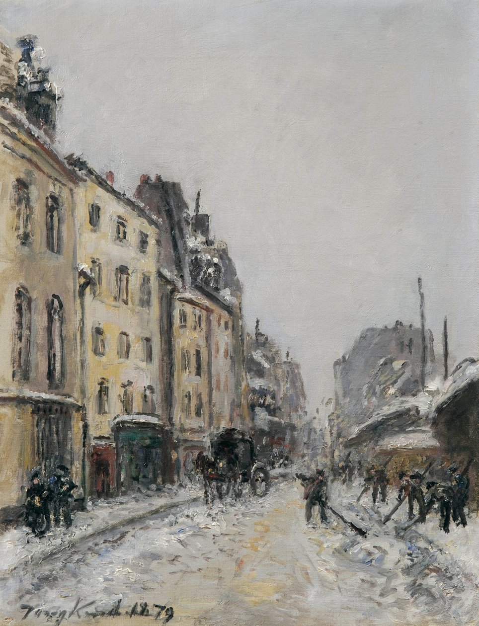 Rue du Faubourg-Saint-Jacques in Parijs door Johan Jongkind