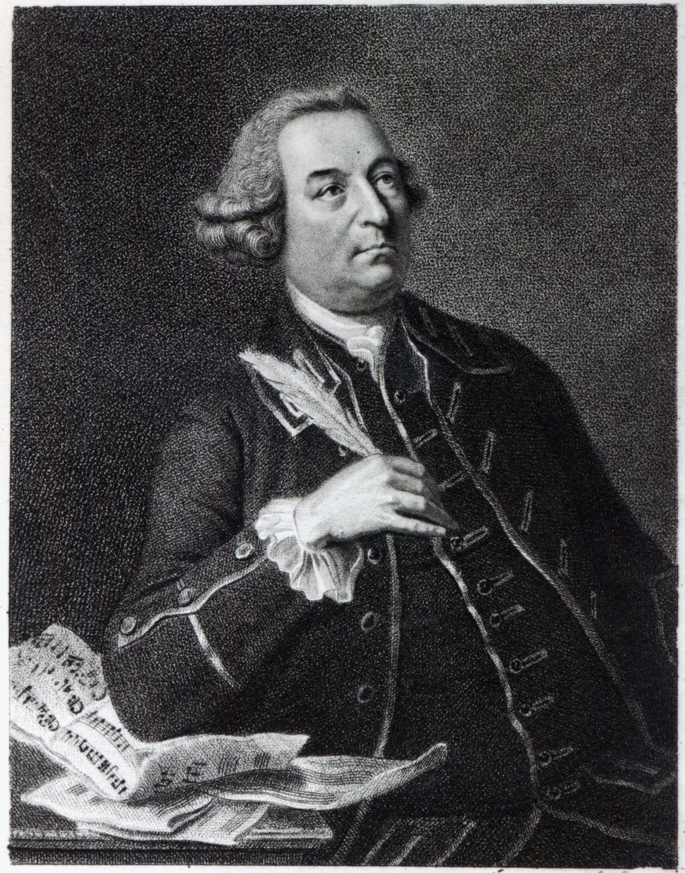 Portret van John Christopher Smith (1712-95), musicus en amanuensis van Handel door Johan Joseph Zoffany